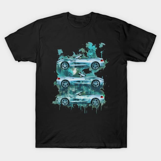 3 BMW Z4 splash edition T-Shirt by AaaahEeeekStudio